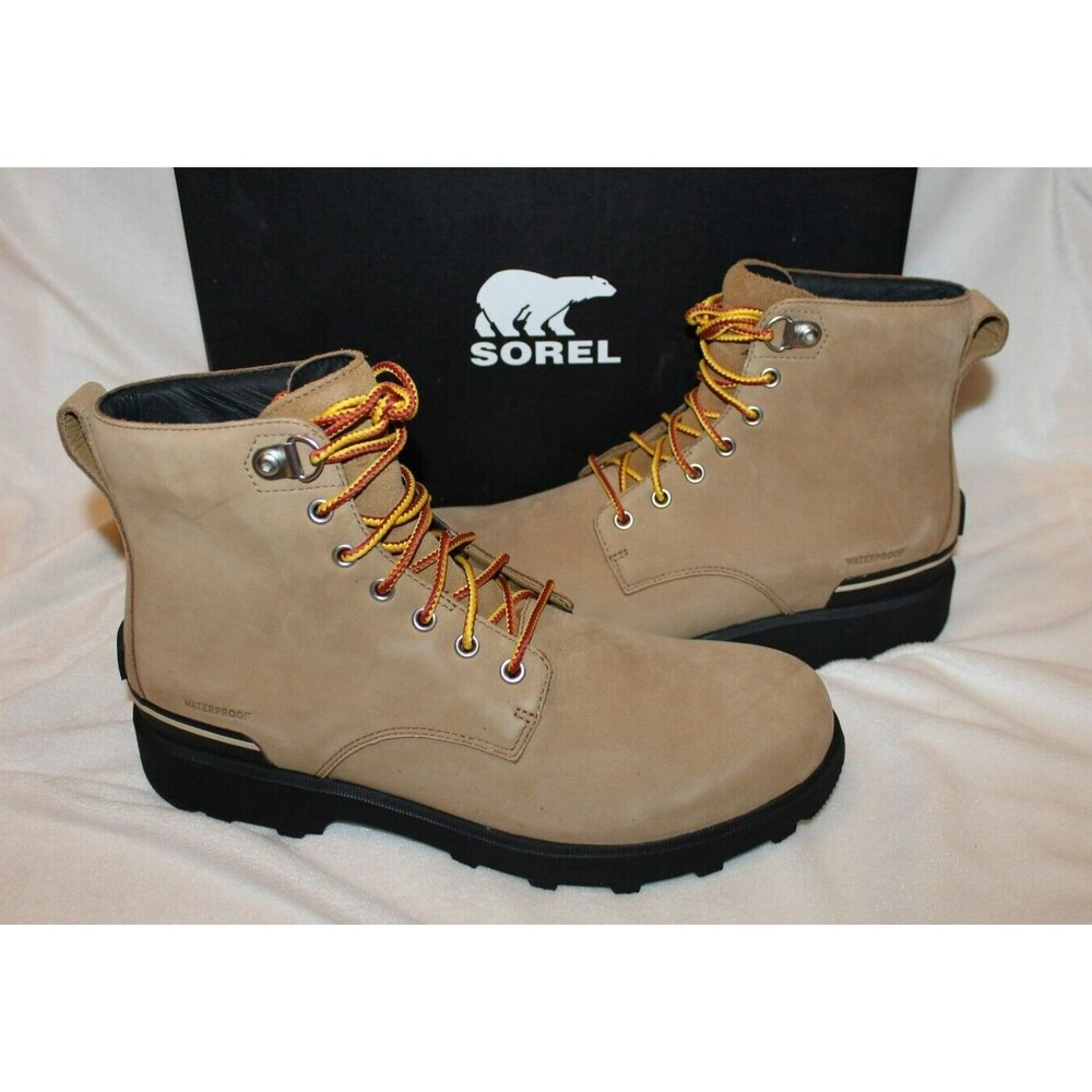 NIB Men's Sorel Leather Boots Waterproof Rain Work Hiking Boots 14